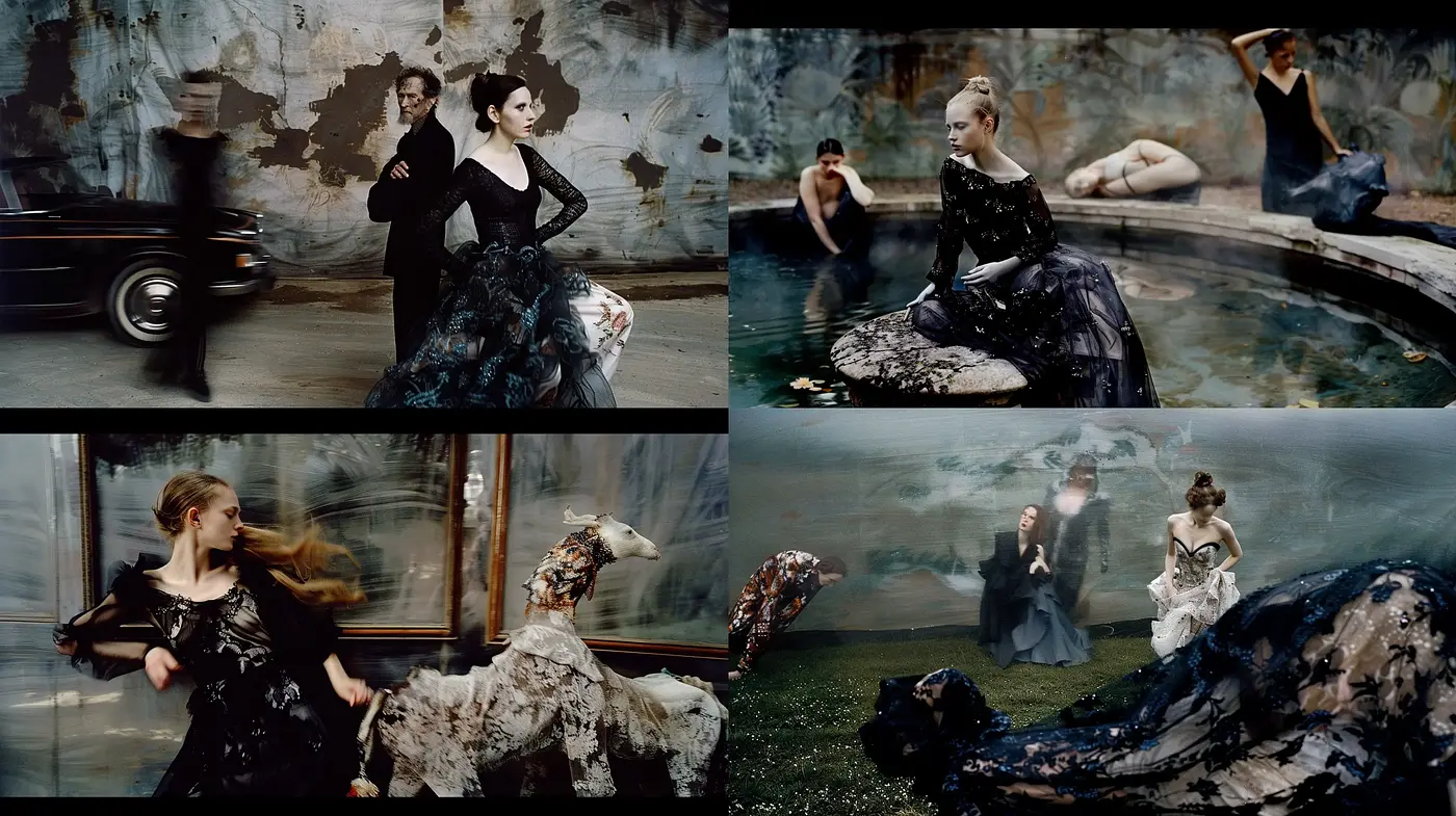 Ethereal Decadence in Tenebrous Hues - Midjourney sref style