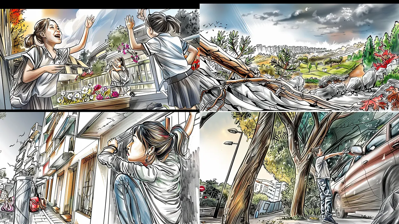 Ethereal Light and Line Art Fusion with Pastel Tones in Everyday Scenes - Midjourney sref style