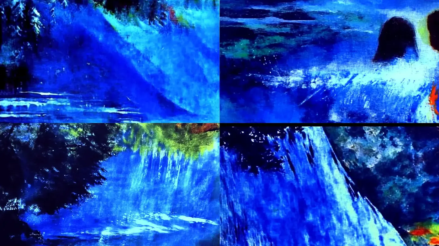 Ethereal Indigo Brushstrokes in Expressive Abstraction - Midjourney sref style
