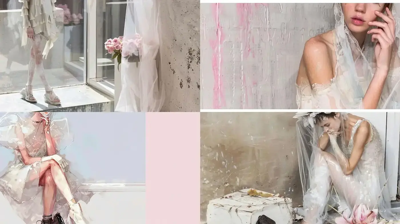 Ethereal Fashion with Soft Textures and Modern Aesthetics - Midjourney sref style