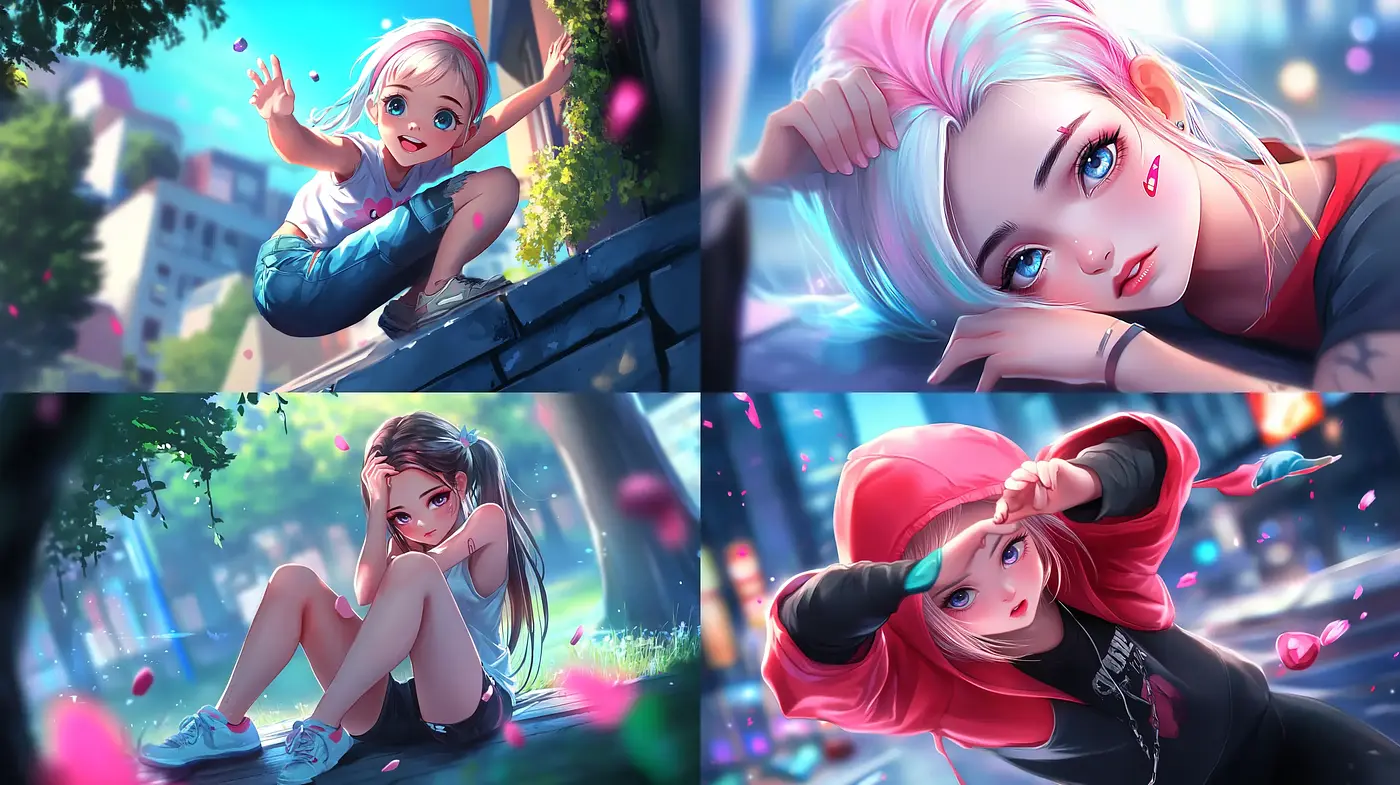 Enchanting Luminous Anime-Inspired Portraiture - Midjourney sref style