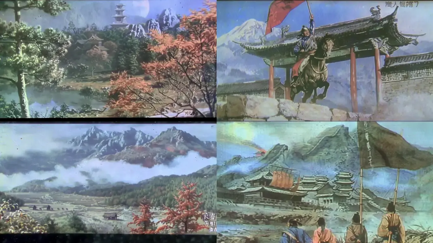 Dramatic Landscape Art with Cultural Influences and Earthy Tones - Midjourney sref style