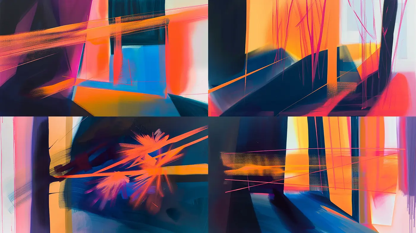 Abstract Interplay of Light and Geometry - Midjourney sref style