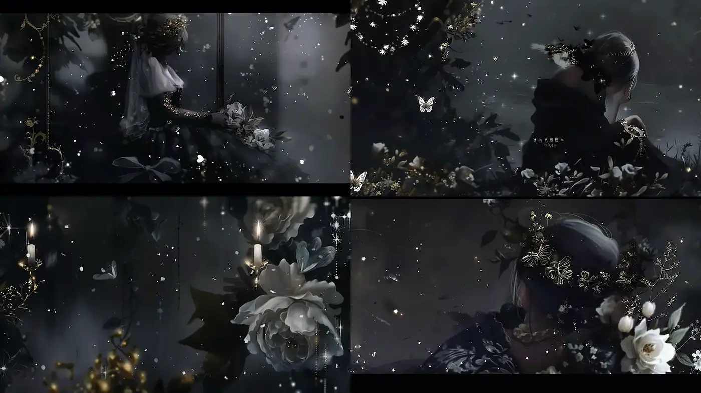 Ethereal and Enigmatic Imagery with Botanical Elements - Midjourney sref style
