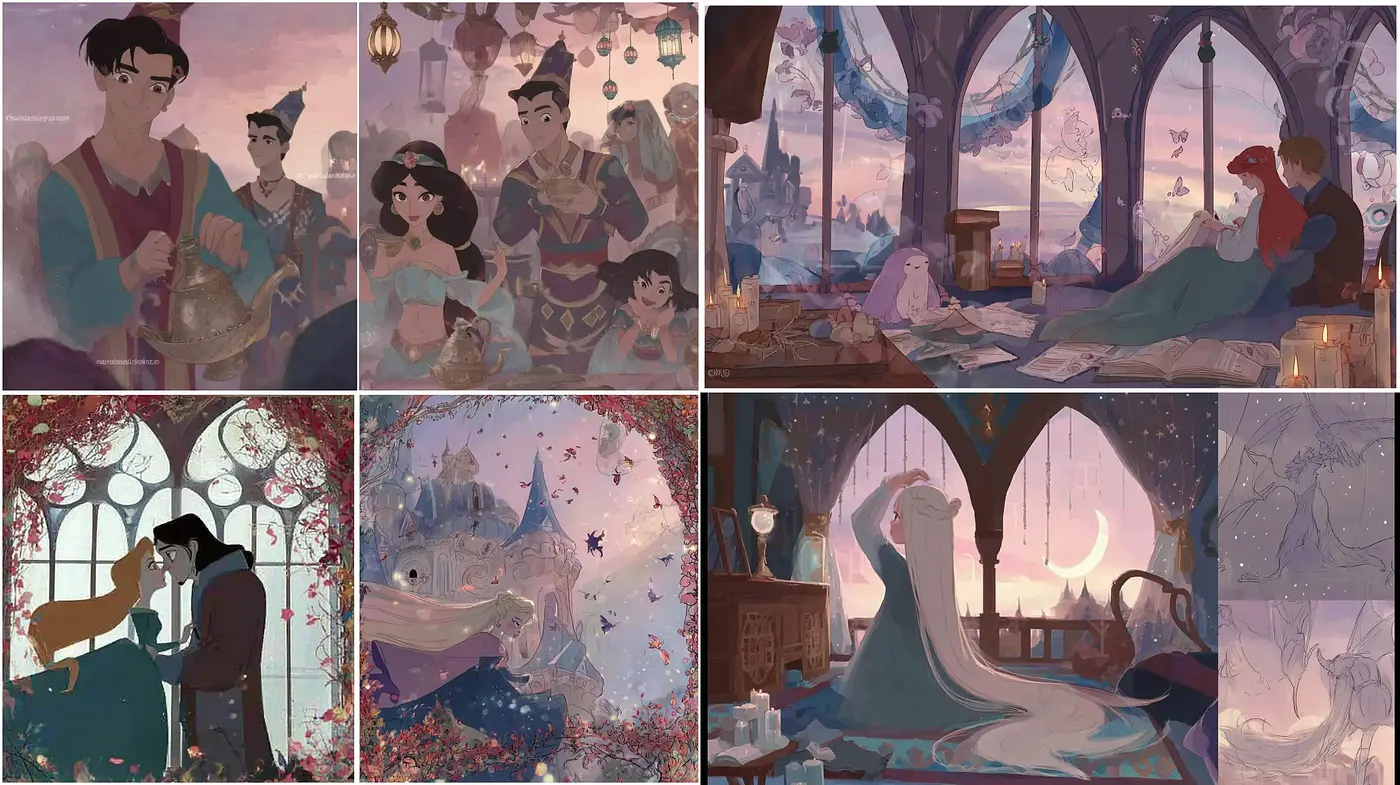Enchanting Renaissance-inspired Illustrations with a Touch of Modern Animation Style - Midjourney sref style