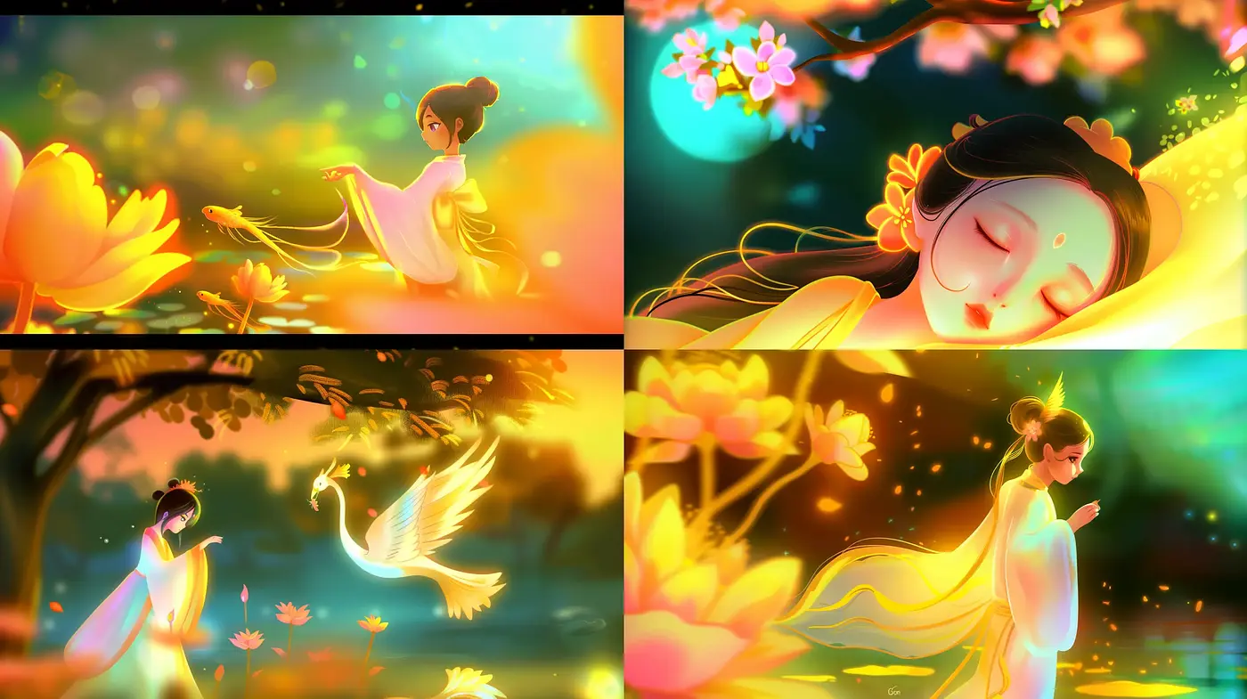 Enchanted Twilight: A Harmonious Blend of Warmth and Serenity - Midjourney sref style