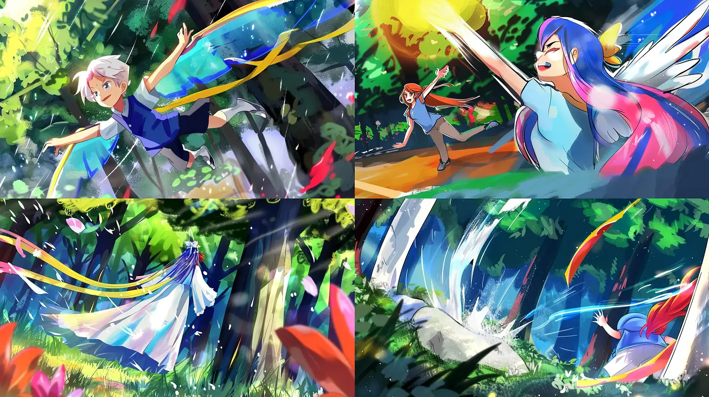 Vibrant Brushstroke Fantasy: An Animated Tale of Color and Light - Midjourney sref style
