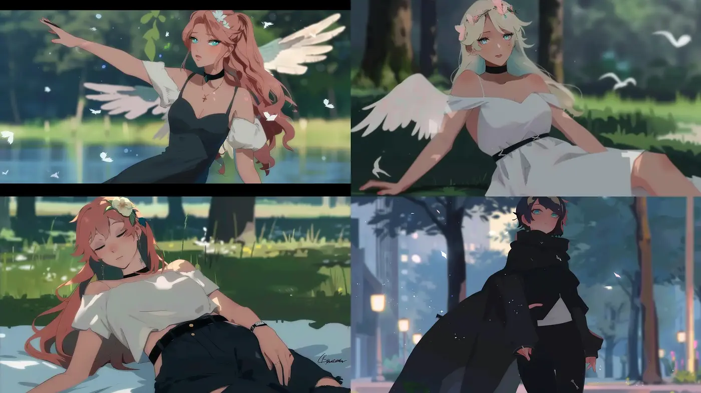 Ethereal Summer Dusk: A Dreamy Fusion of Anime-Inspired Elegance and Pastoral Romance - Midjourney sref style