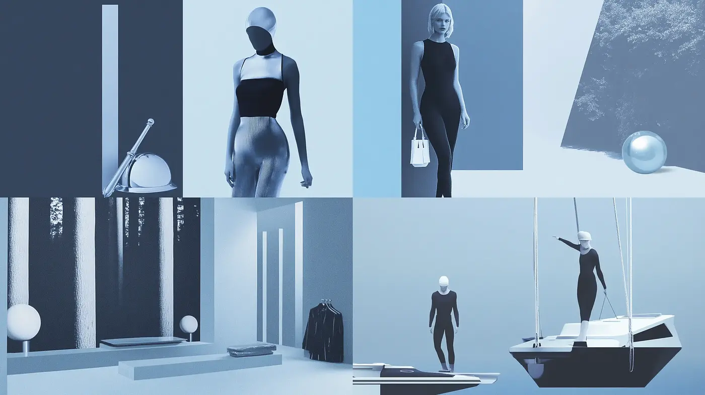 Monochromatic Serenity: A Study in Textural Contrasts and Minimalist Forms - Midjourney sref style