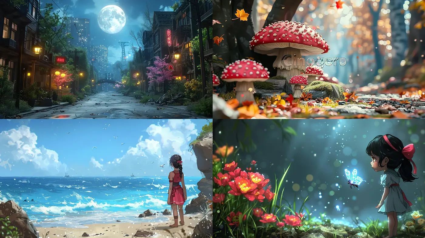 Luminous Dreamscapes with a Touch of Whimsy - Midjourney sref style
