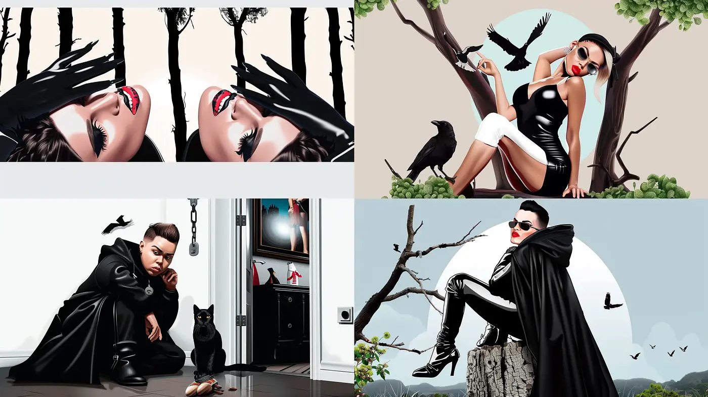 Gothic Elegance with Surreal Overtones - Midjourney sref style