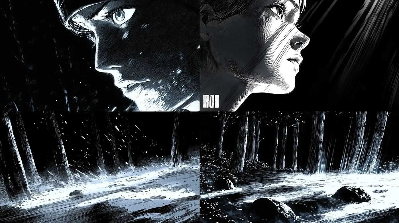 Nocturnal Elegance in High-Contrast Monochrome - Midjourney sref style