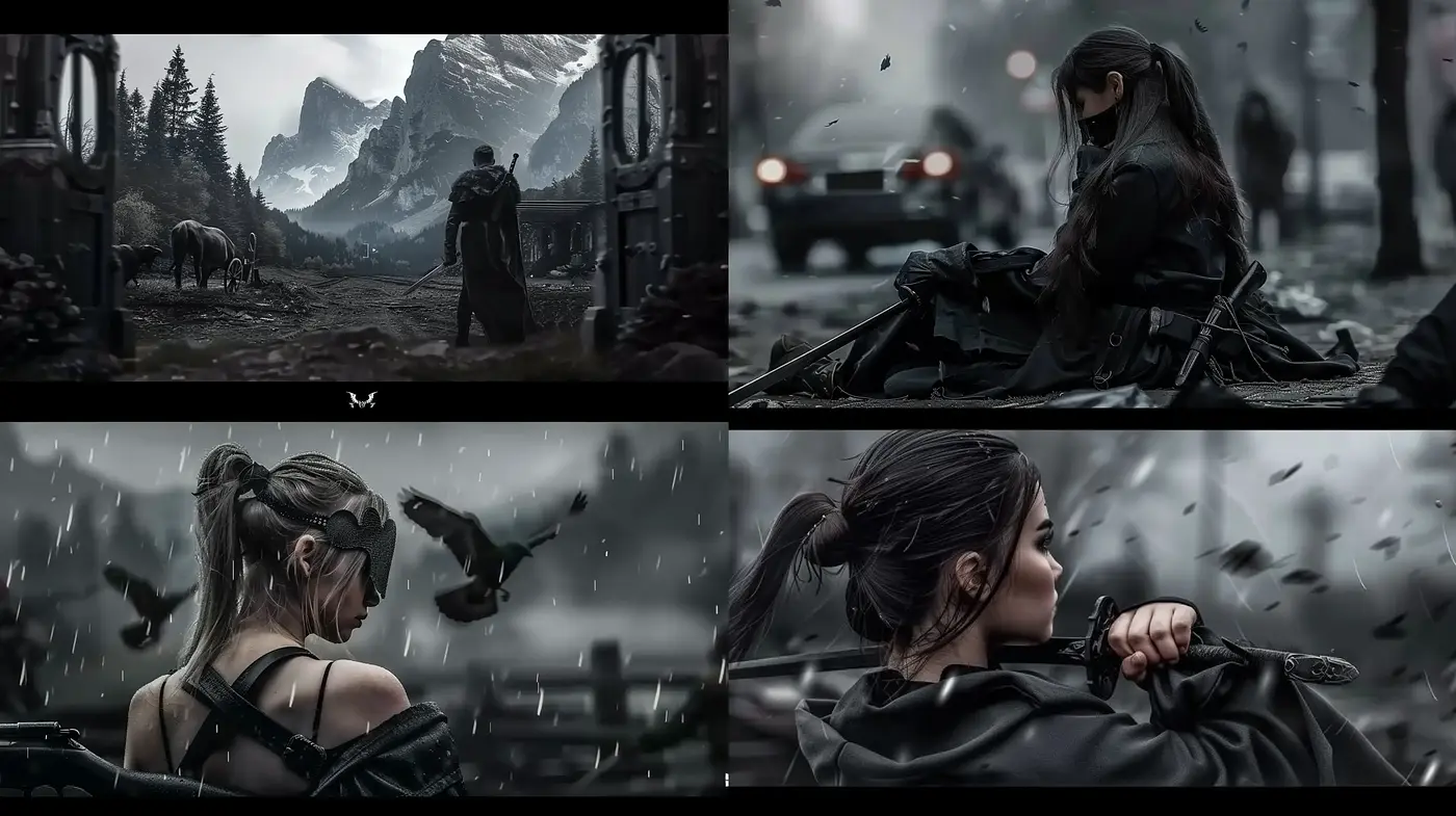 Moody Cinematic Vistas with Dark Fantasy Undertones - Midjourney sref style
