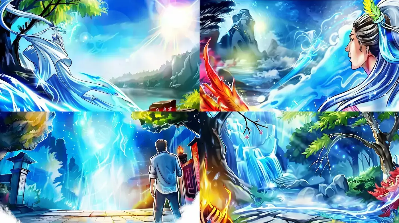 Luminous Ethereal Vistas: A Fusion of Vibrant Fantasy Art - Midjourney sref style