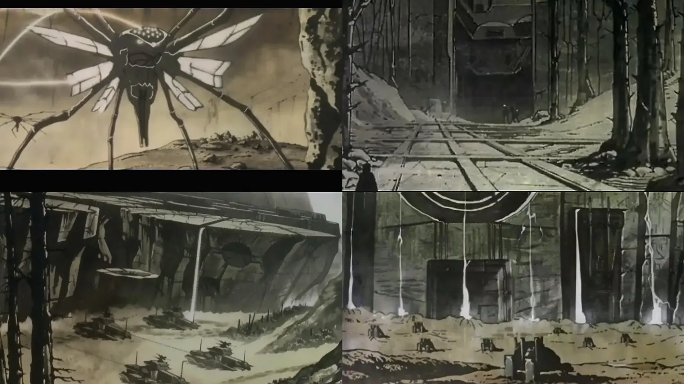 Post-apocalyptic Monochrome Dreamscape - Midjourney sref style