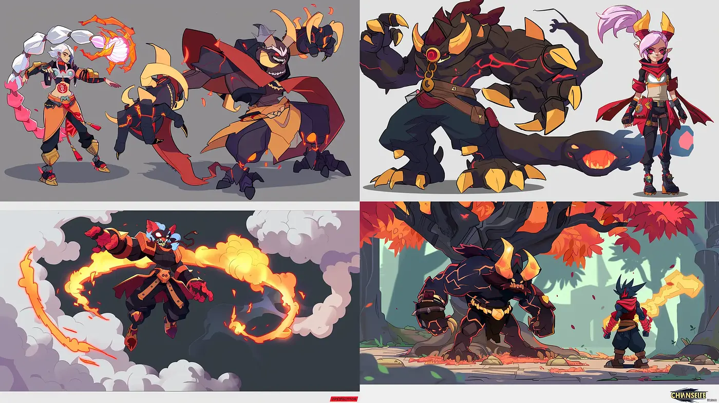 Dynamic Anime-Inspired Fierce Fantasy - Midjourney sref style