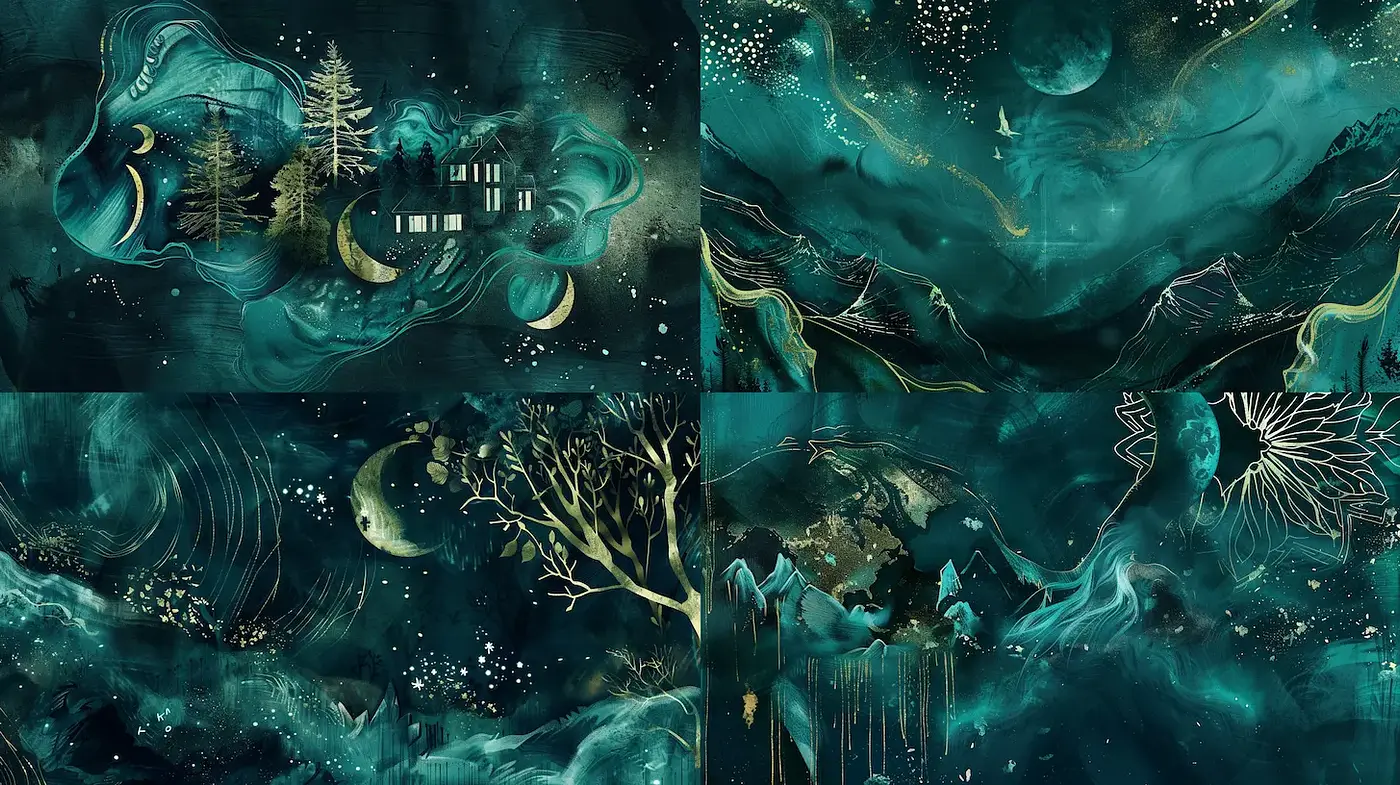 Mystical and Dreamy Abstract Illustrations with Ethereal Quality - Midjourney sref style