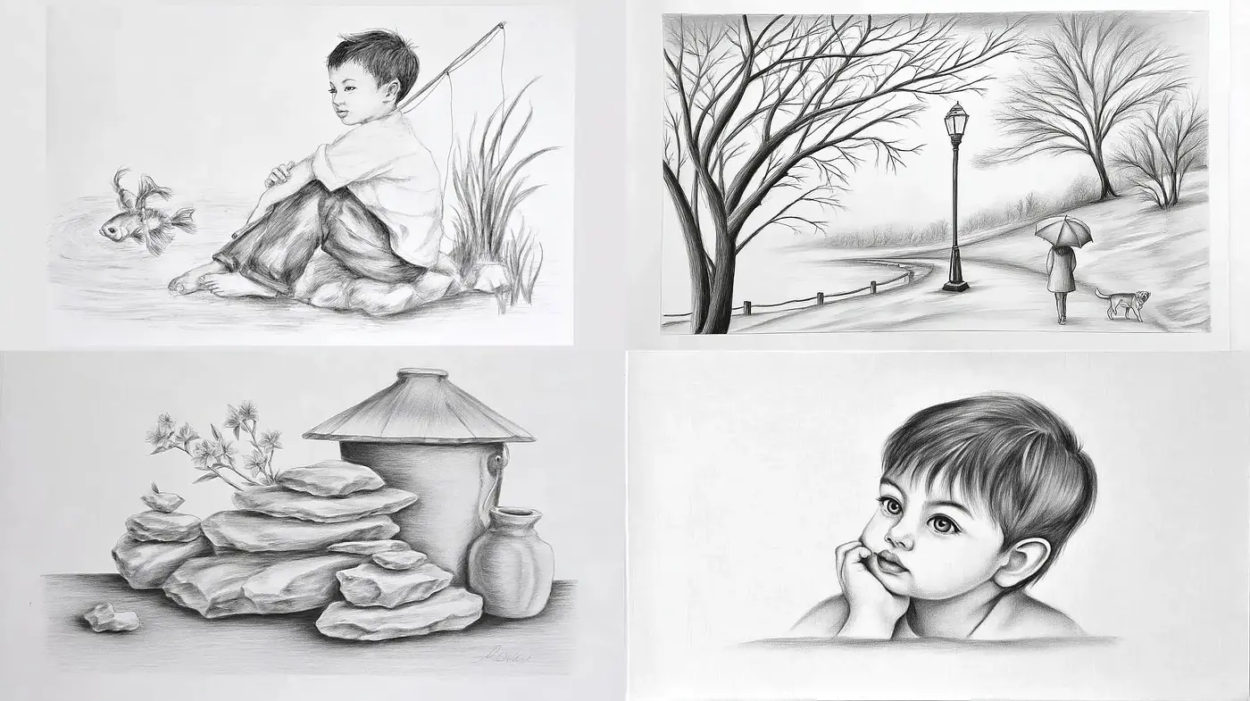 Serene and Timeless Whispers of Childhood in Monochrome - Midjourney sref style
