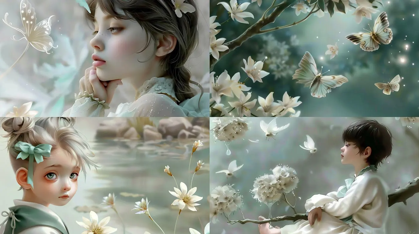 Ethereal Serenity in Pastel: A Harmonious Blend of Soft Textures and Delicate Hues - Midjourney sref style