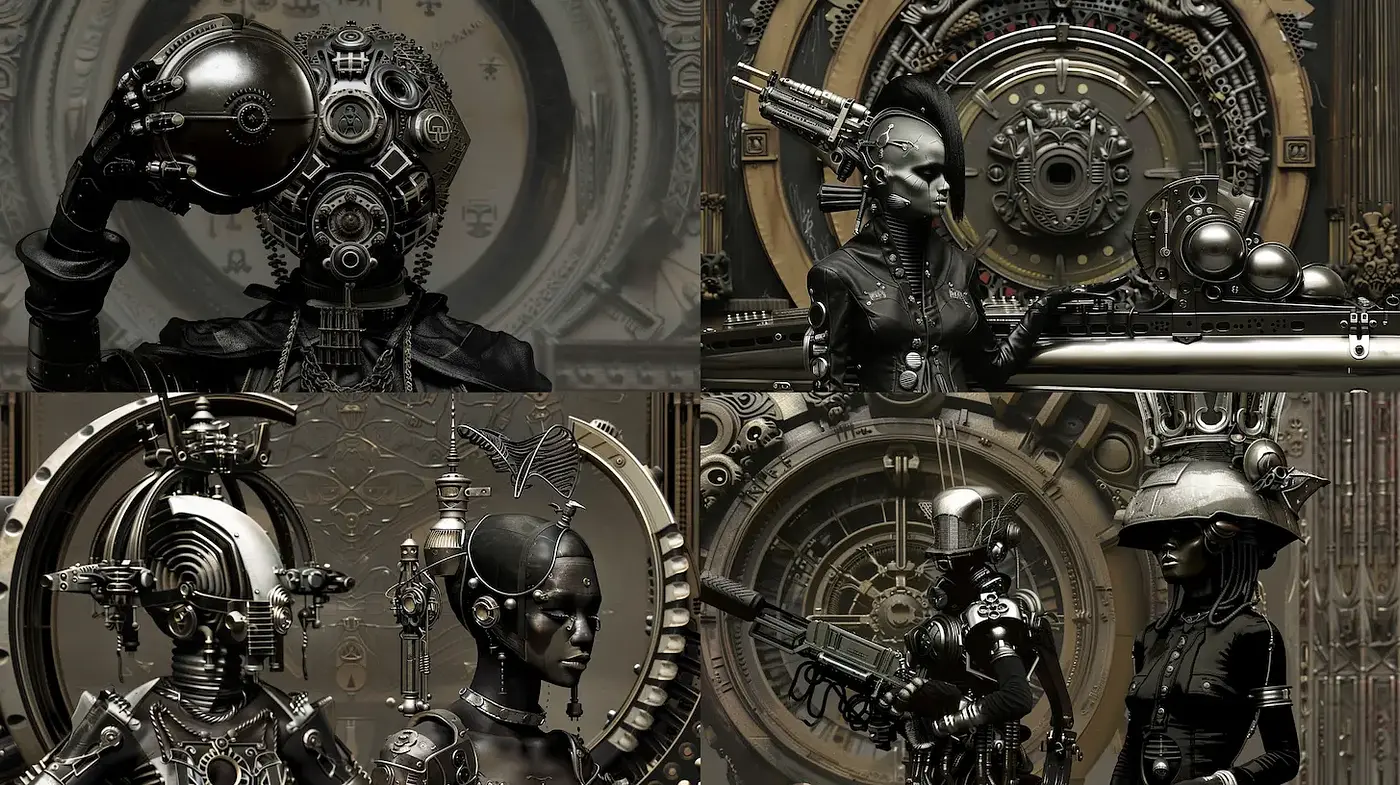 Intricate Steampunk Aesthetics with Mechanical Elements - Midjourney sref style