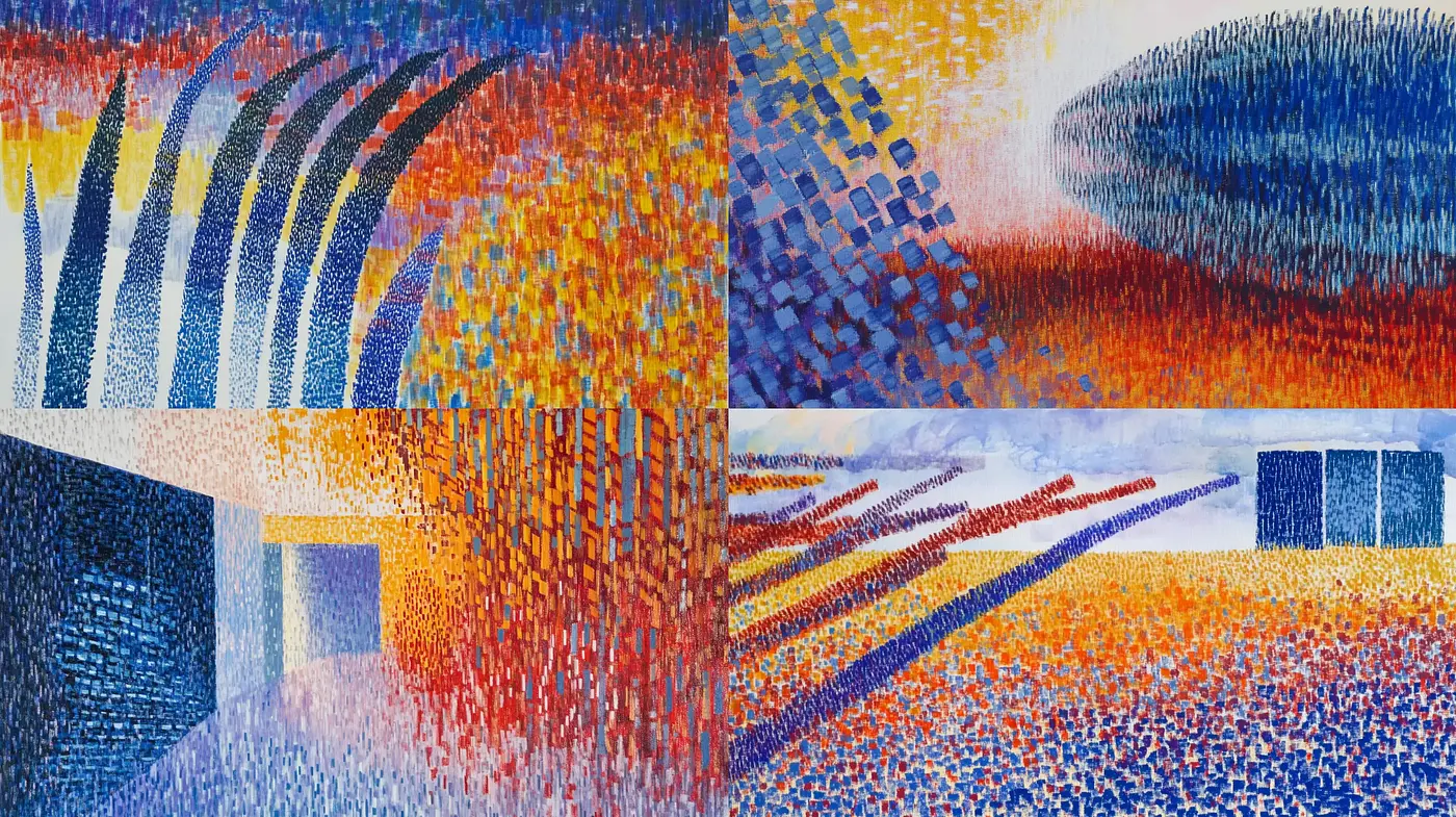 Abstract Expressionist Textural Unity - Midjourney sref style