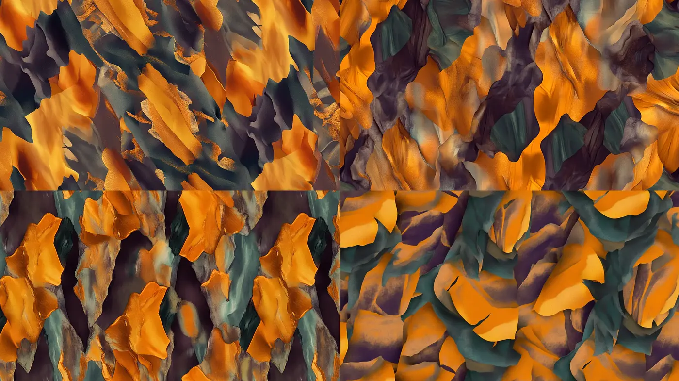 Amber Abstracts: A Fusion of Warm Tones and Fluid Textures - Midjourney sref style