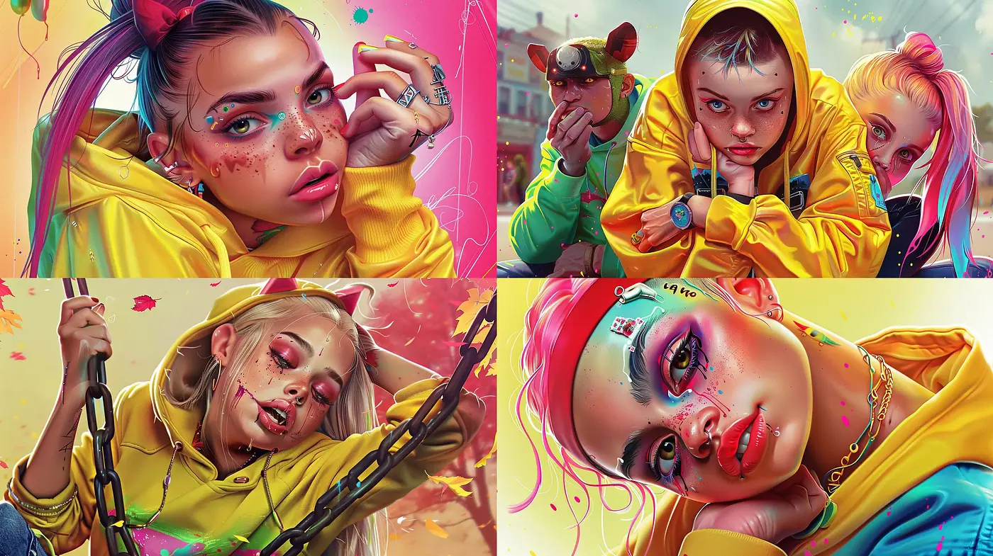 Vibrant Surrealism with Photorealistic Overtones - Midjourney sref style
