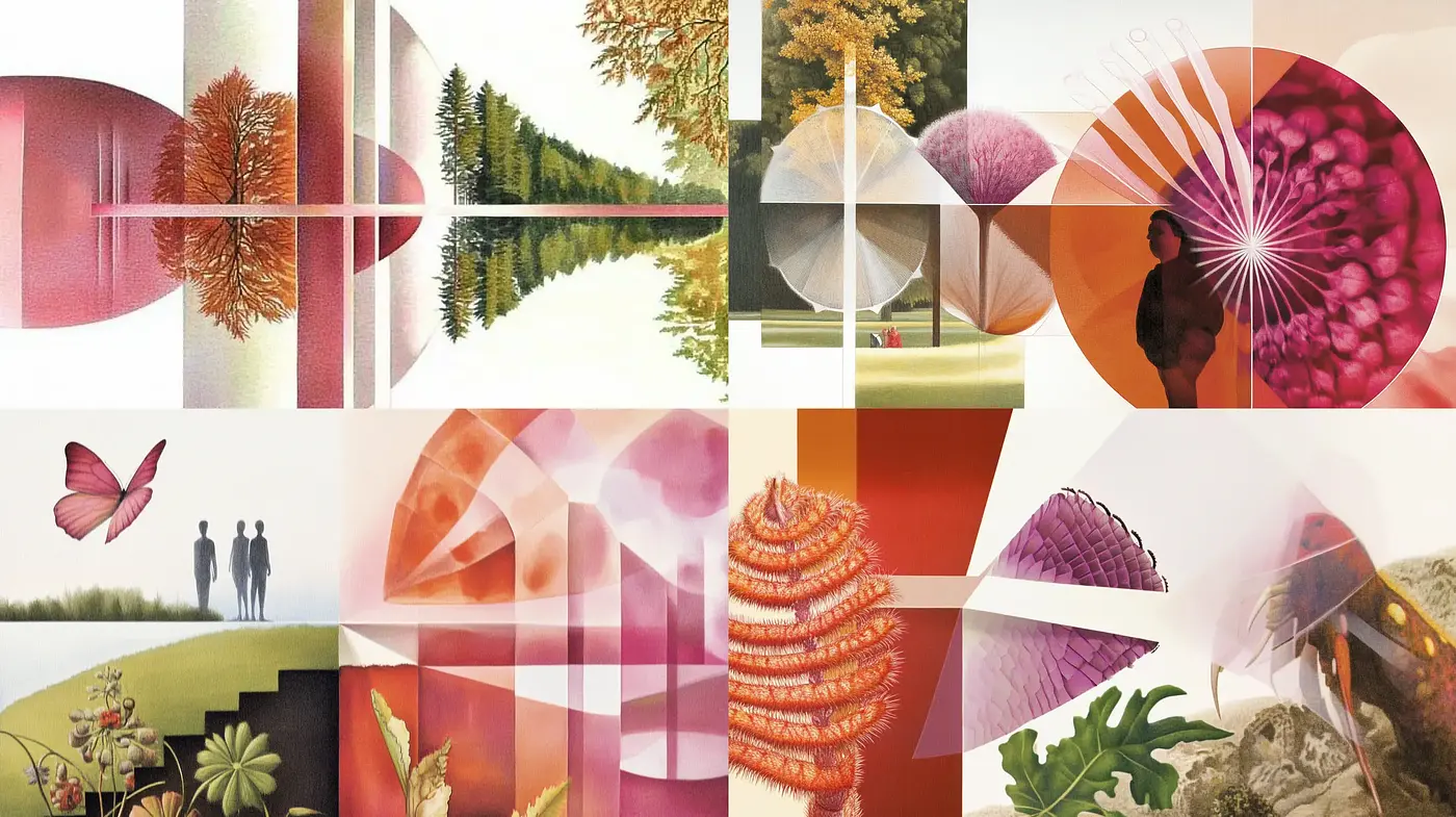Harmonized Serenity: A Study of Symmetry and Saturated Elegance - Midjourney sref style