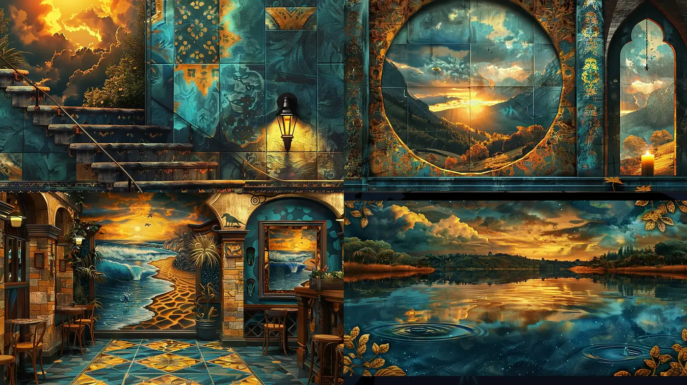 Ethereal Twilight Ambiance with Surreal Storybook Illustrations - Midjourney sref style