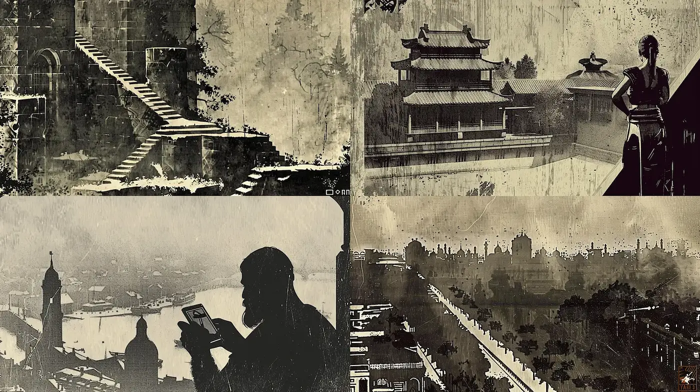 Dramatic and Textured Scenes Evoking Timelessness - Midjourney sref style