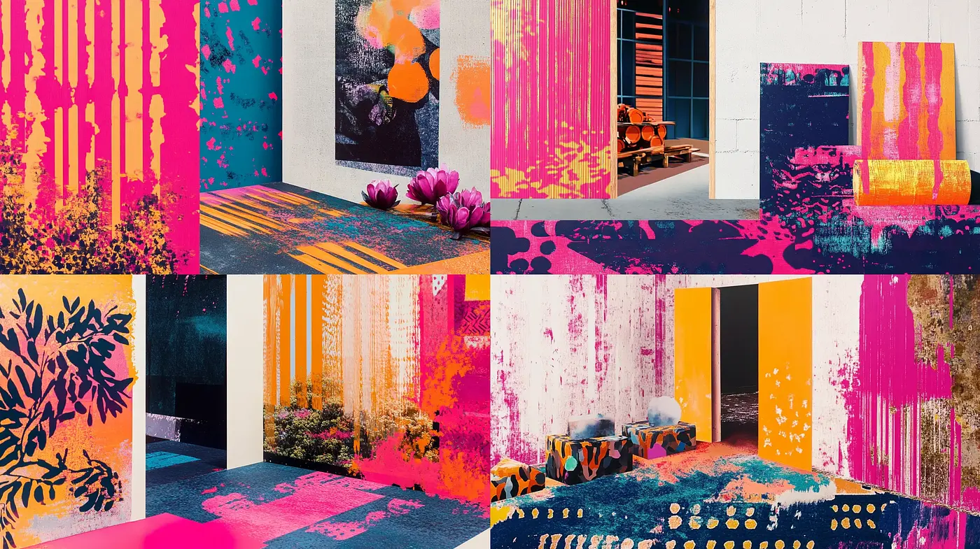 Vibrant Abstract Expressionism with Contemporary Edge - Midjourney sref style