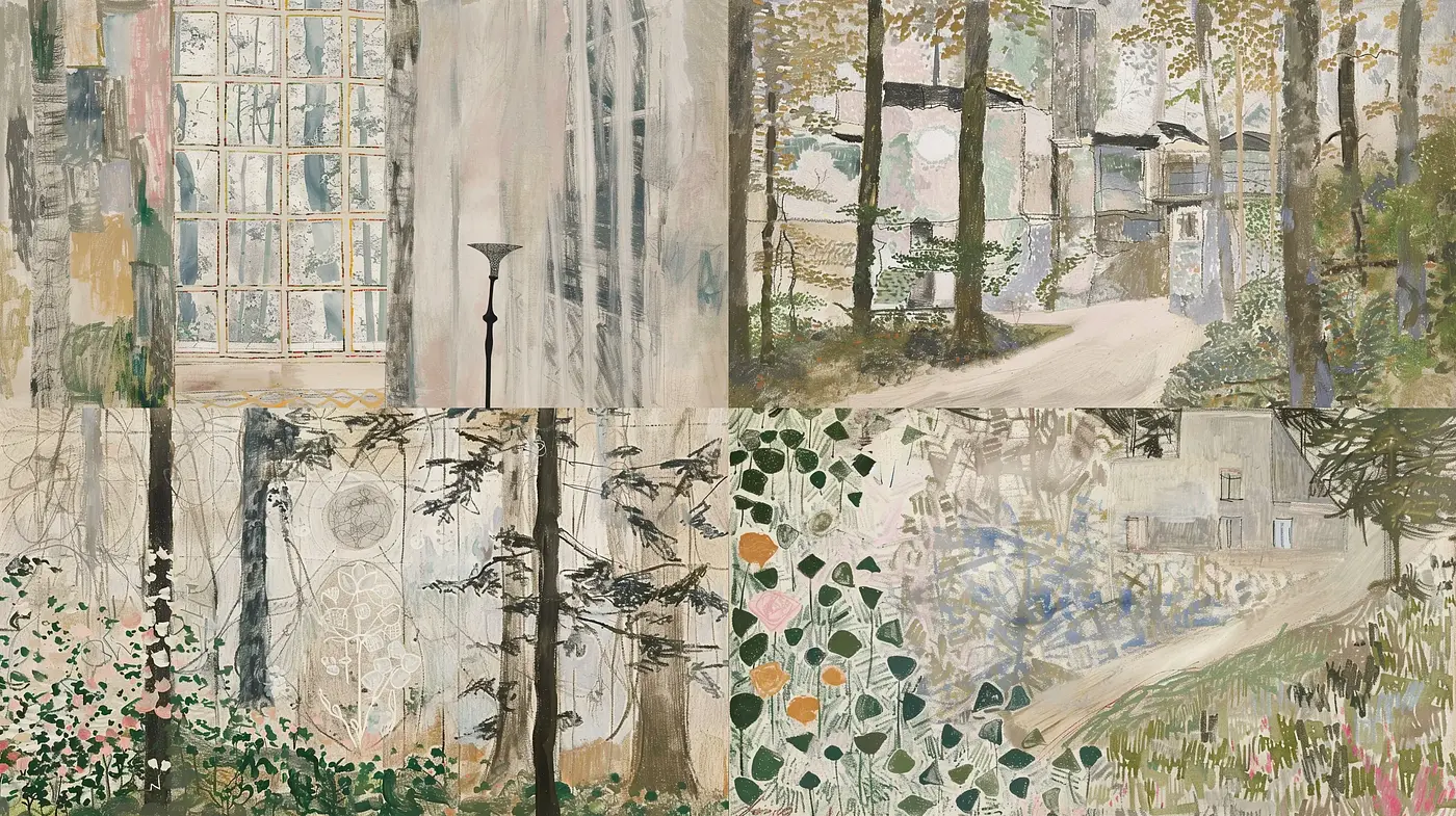 Whispered Impressionism: An Ethereal Palette Uniting Man and Nature - Midjourney sref style