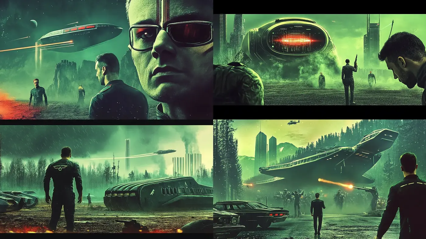 Futuristic Dystopian Visions: An Ominous Blend of Sci-Fi and Suspense - Midjourney sref style