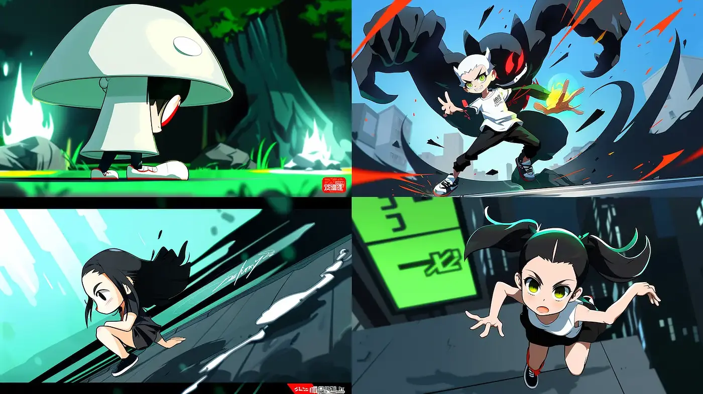 Dynamic and Playful Cartoonish Aesthetic with a Whimsical Edge - Midjourney sref style