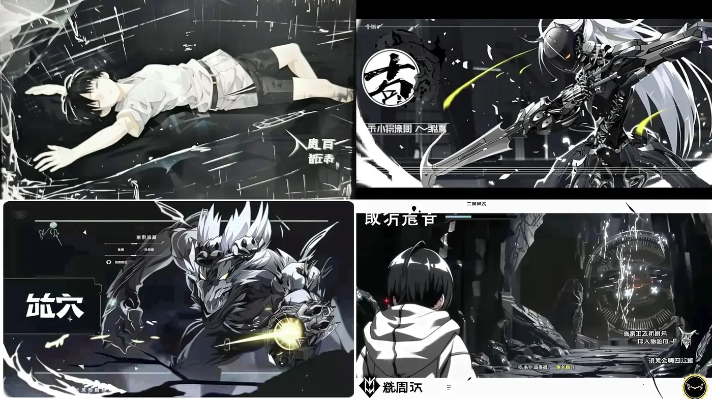 Dynamic Monochrome Manga-Inspired Illustrations - Midjourney sref style