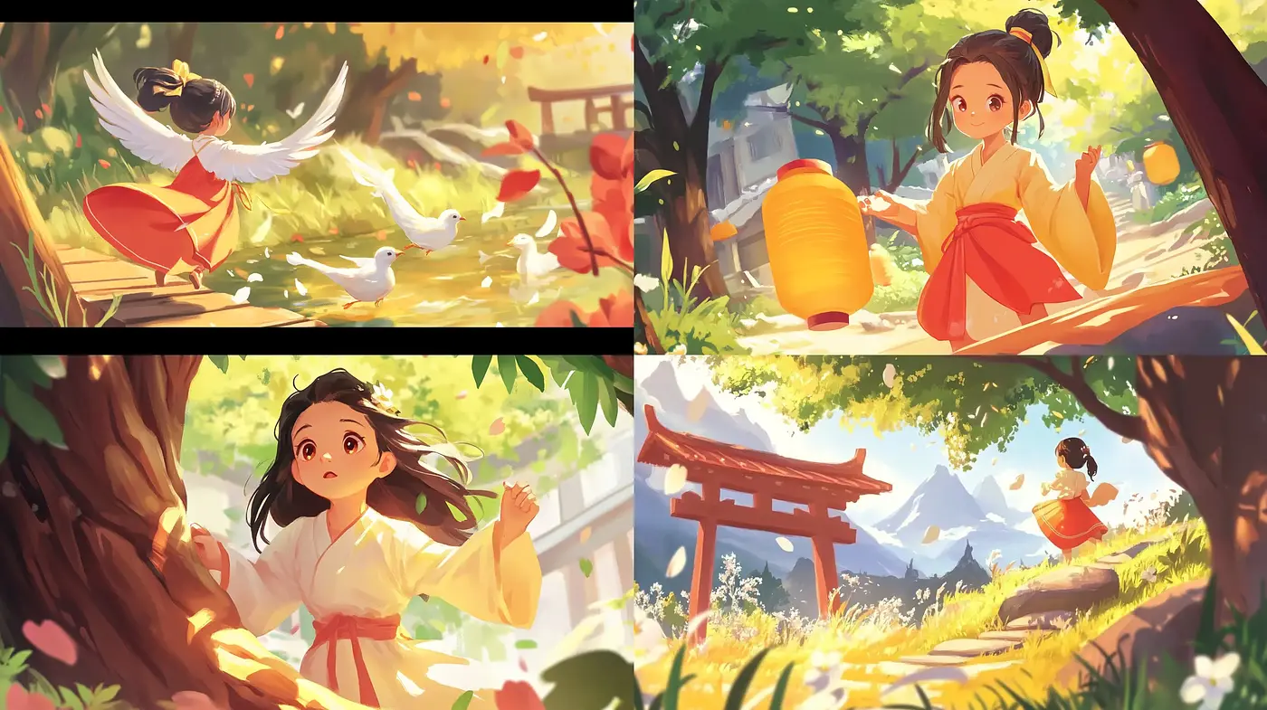 Idyllic Pastoral Harmony: A Study in Saturated Warm Hues and Soft Lighting Techniques - Midjourney sref style