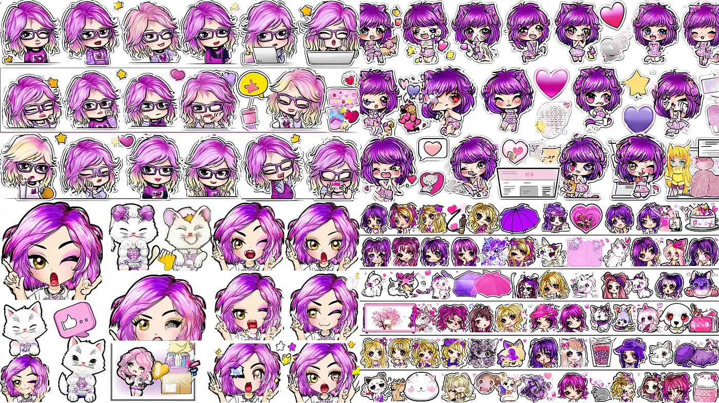 Charming and Playful Cartoon Aesthetic with Consistent Elements Across Variations - Midjourney sref style