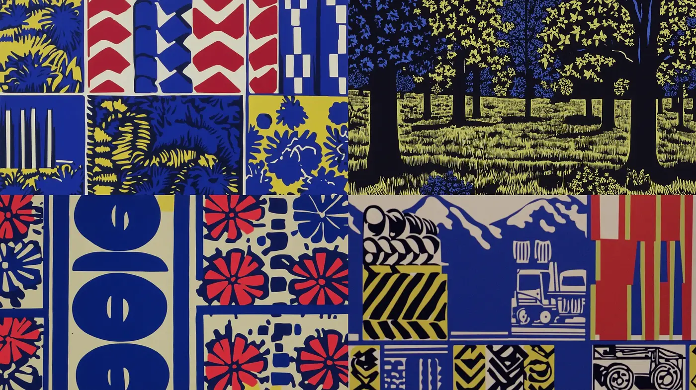 Vibrant Silhouetted Visions in Bold Contrasts - Midjourney sref style