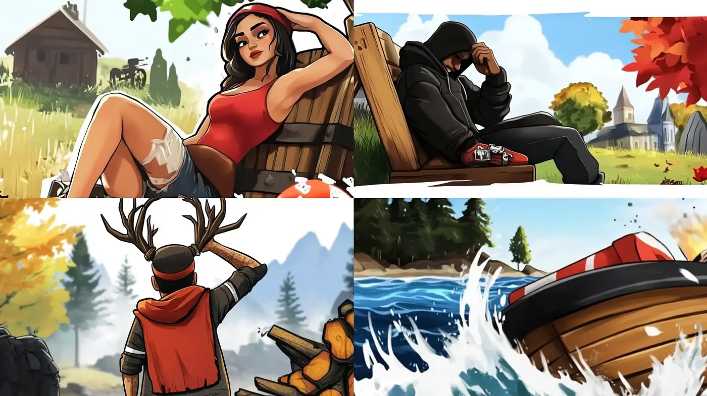 Vibrant Storybook Illustration Fusion - Midjourney sref style