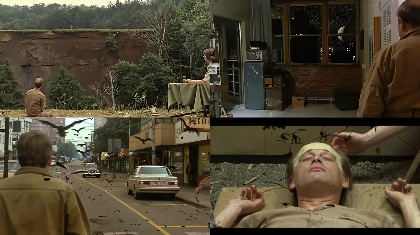 Cinematic Homage with Muted Earth Tones and Retro Ambiance - Midjourney sref style