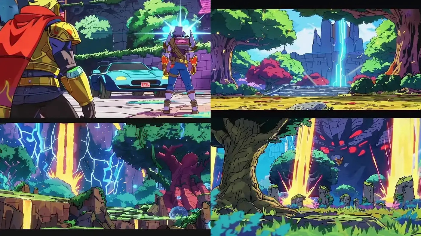 Vibrant and Dynamic Illustrations with a Nostalgic Charm - Midjourney sref style