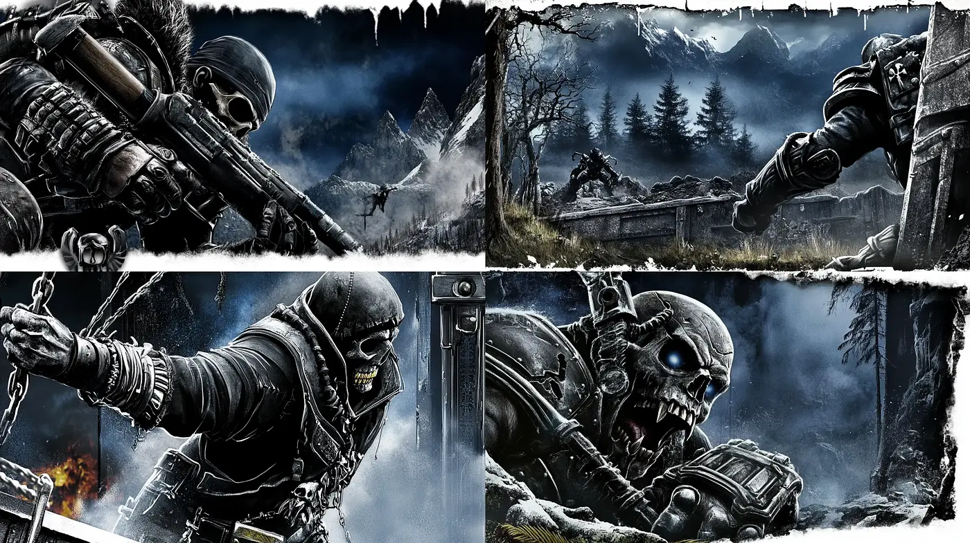 Gritty Cinematic Spectacle with Dark Fantasy Overtones - Midjourney sref style
