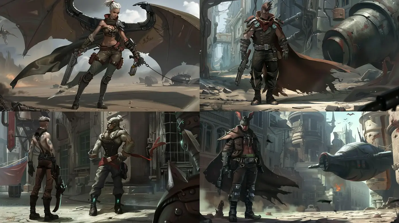 Steam Era Consistency: A Study in Sepia Tones and Industrial Fantasy - Midjourney sref style