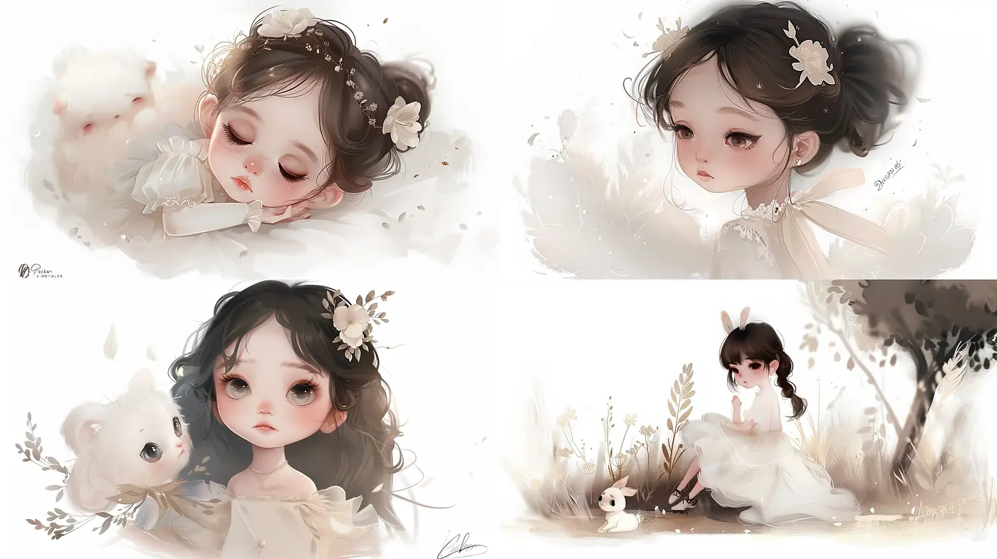 Ethereal Whimsy in Sepia Tones: A Homage to Romantic Illustration - Midjourney sref style