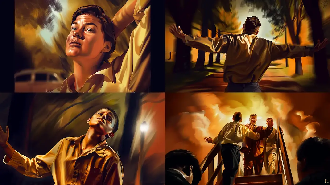 Dynamic and Emotional Visual Storytelling with a Cinematic Flair - Midjourney sref style