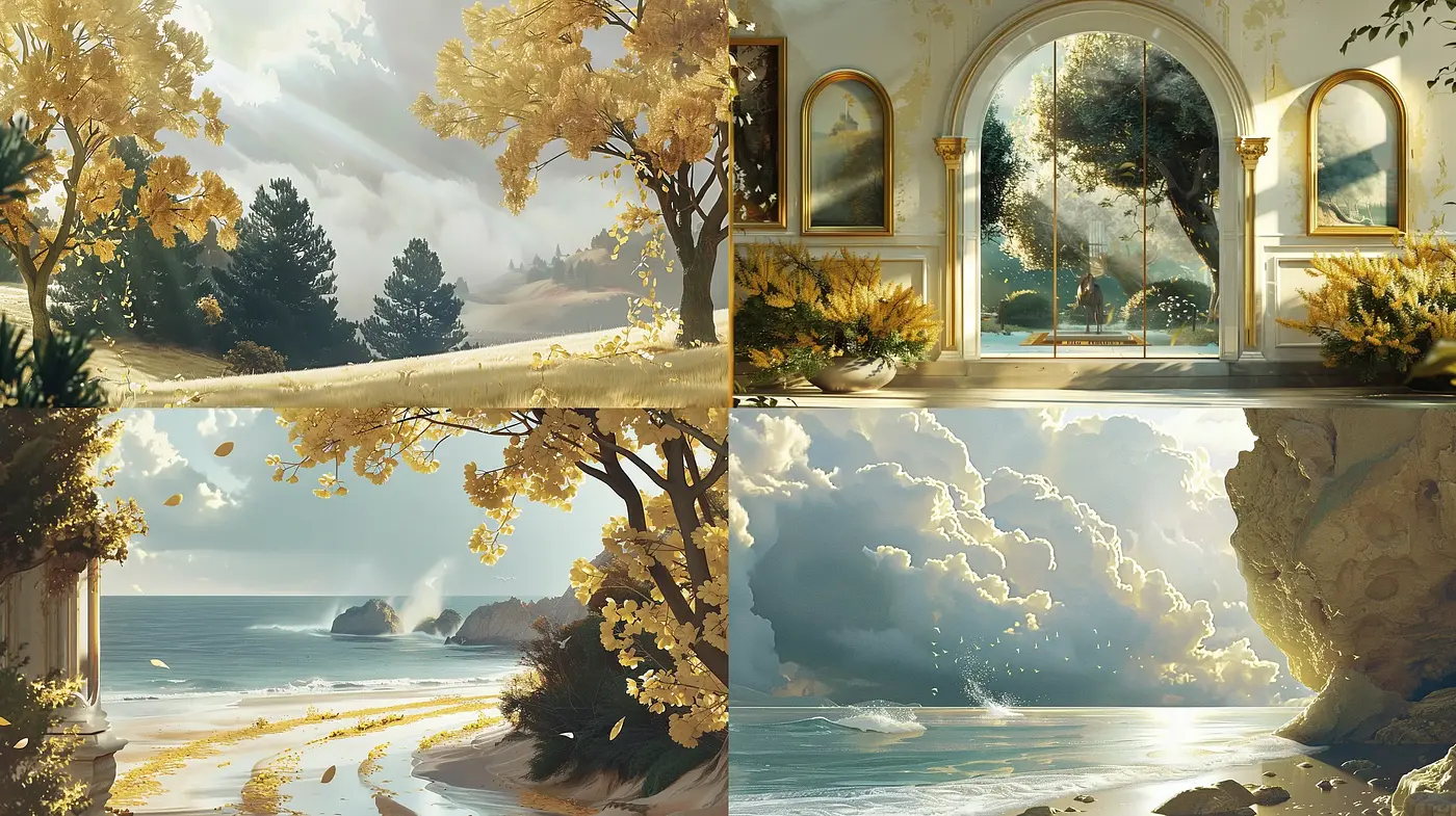 Luminous Serenity: A Harmonious Blend of Photorealism and Idyllic Nature Scapes - Midjourney sref style