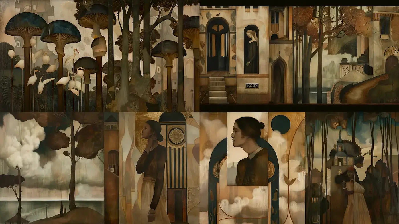 Ethereal Illustrations Inspired by Nature and Human Emotion - Midjourney sref style
