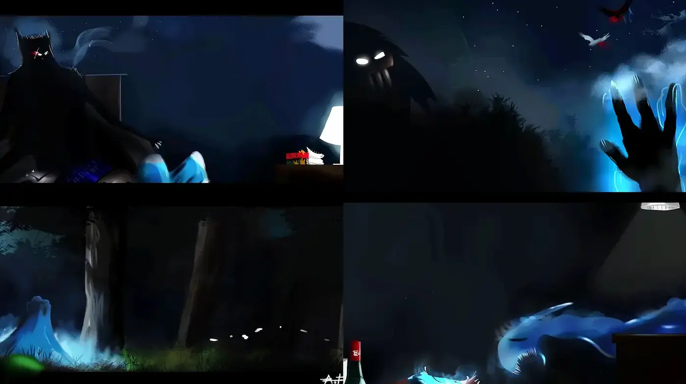 Mystical and Darkly Enigmatic Illustrations with Surreal Elements - Midjourney sref style
