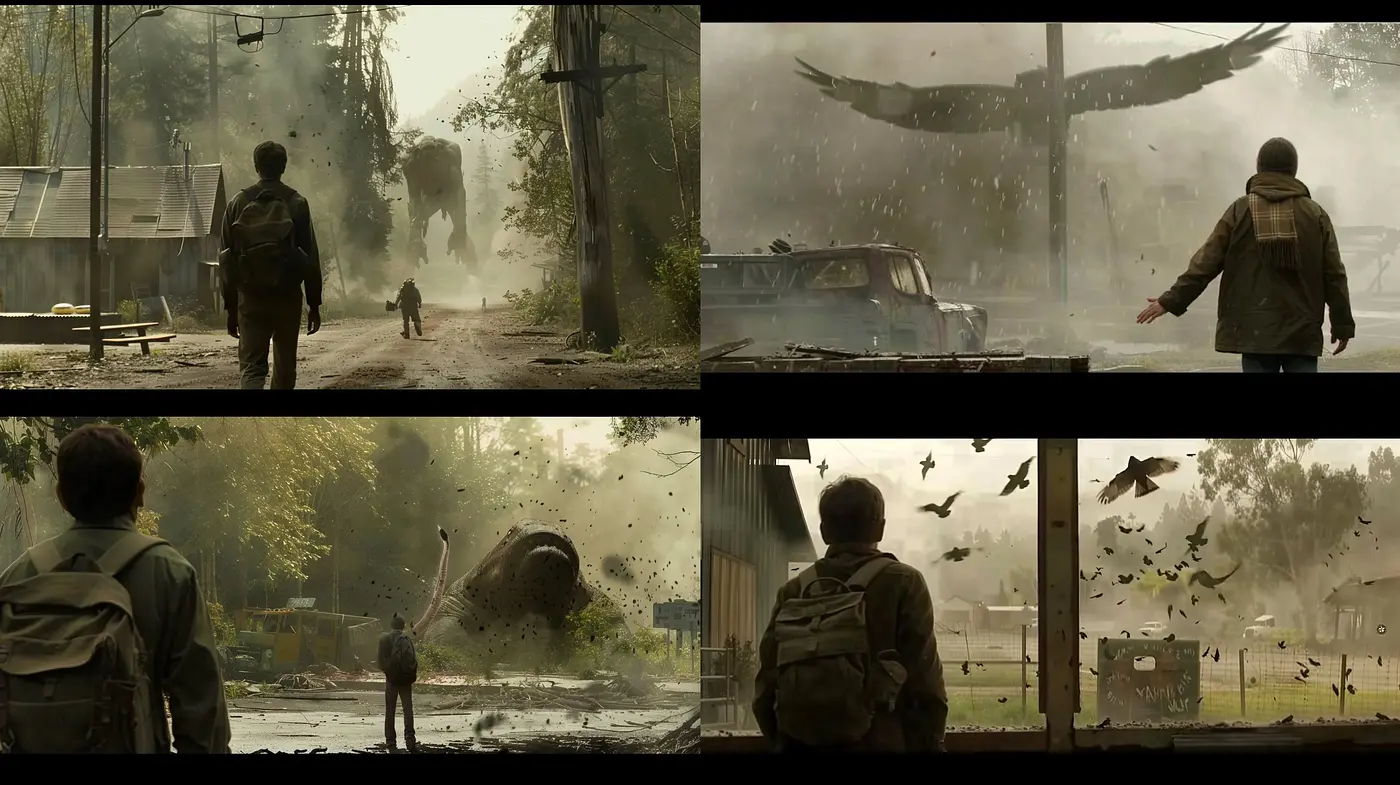 Post-Apocalyptic Serenity in Sepia: A Fusion of Desolation and Hope in a Consistent Color Narrative - Midjourney sref style