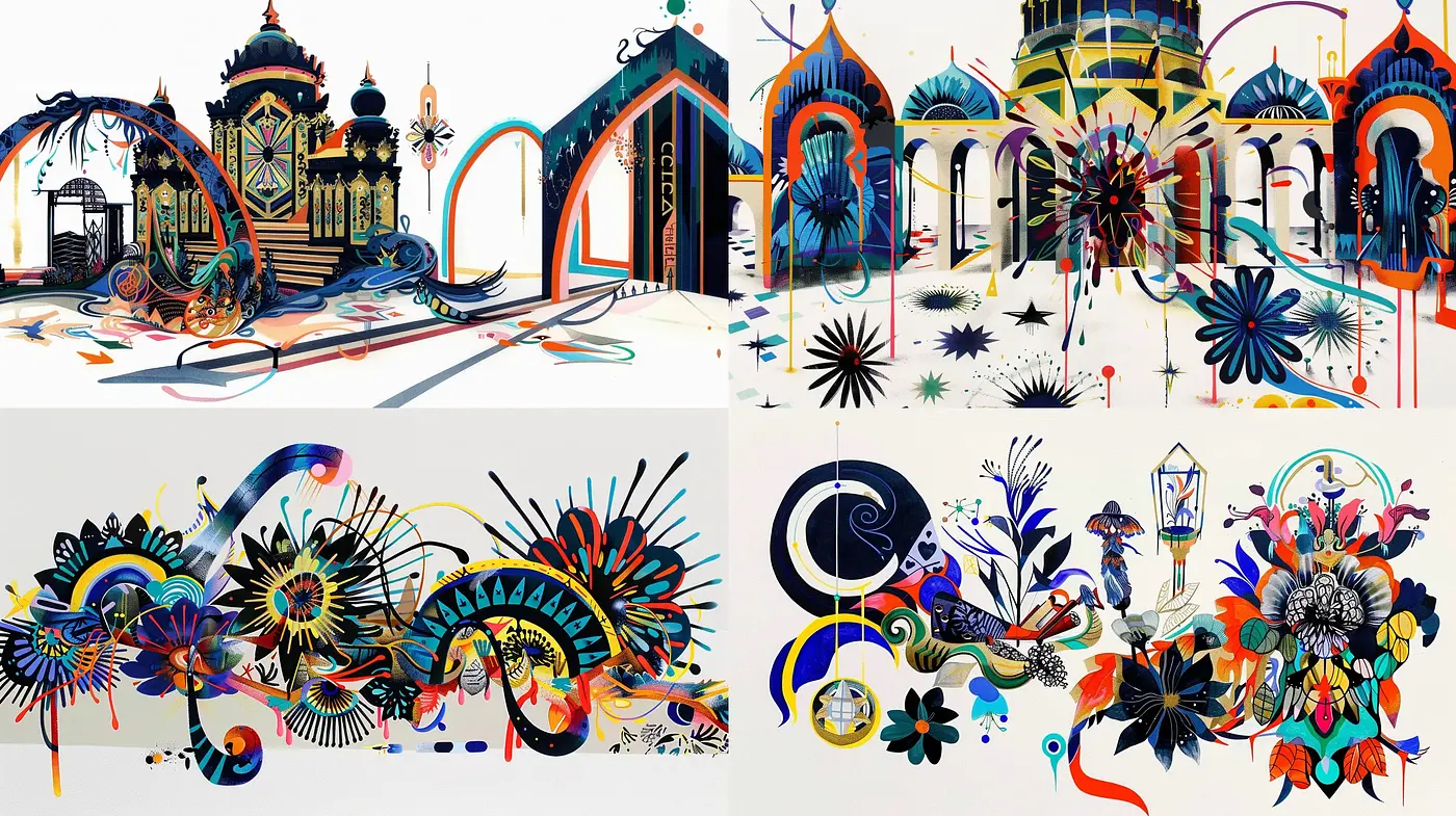 Eclectic Fusion of Surrealism and Pop Art with Botanical Motifs - Midjourney sref style